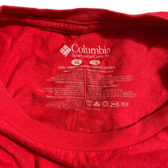 Columbia PHG Mens XL Red Short Sleeve Performance Hunting Gear Dog Crew Neck - Picture 6 of 10